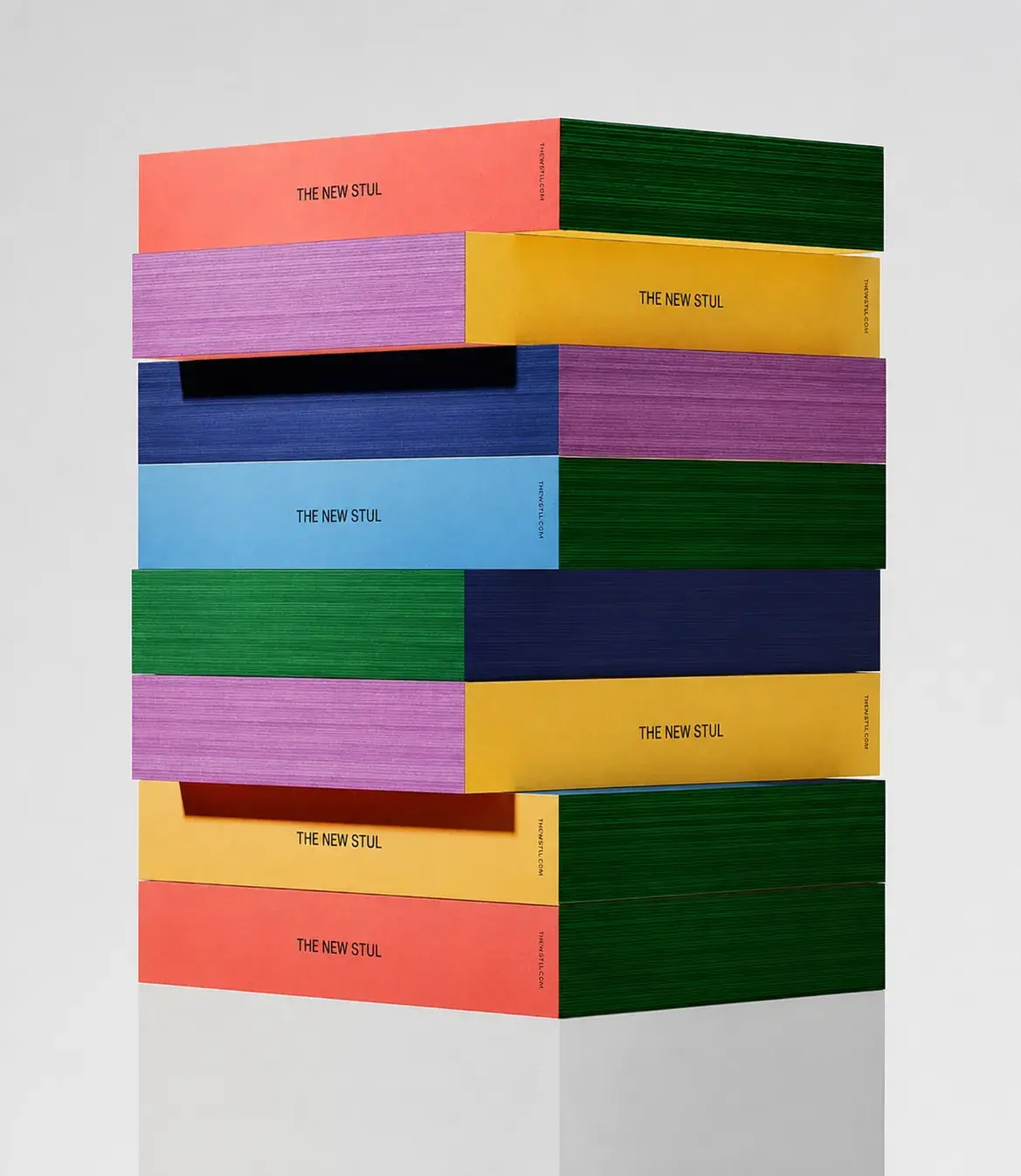 Stacked books with different colours