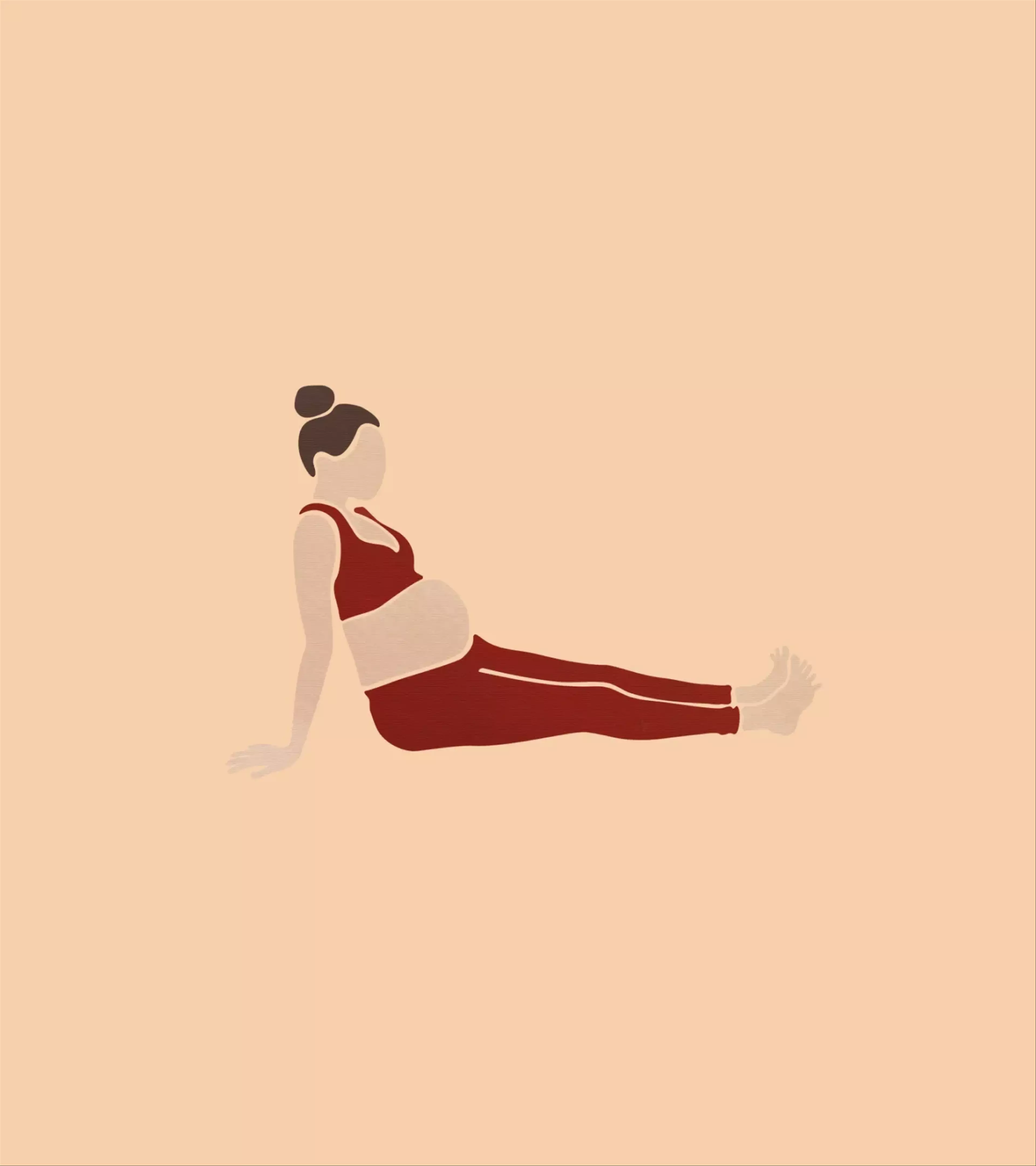 An illustration of a yoga pose in which the woman sits with her legs extended forward