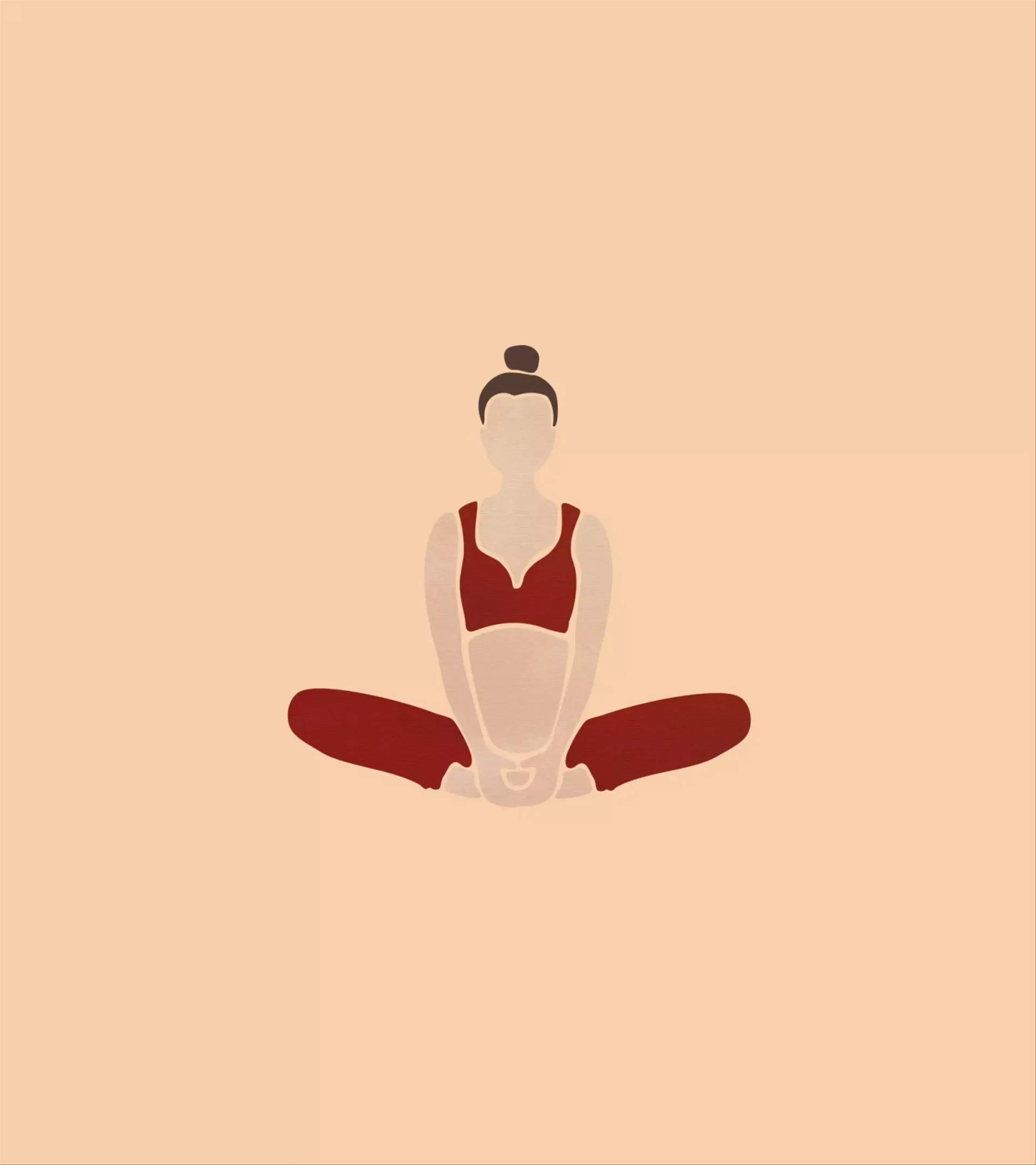 An illustration of a yoga pose called cobbler's pose