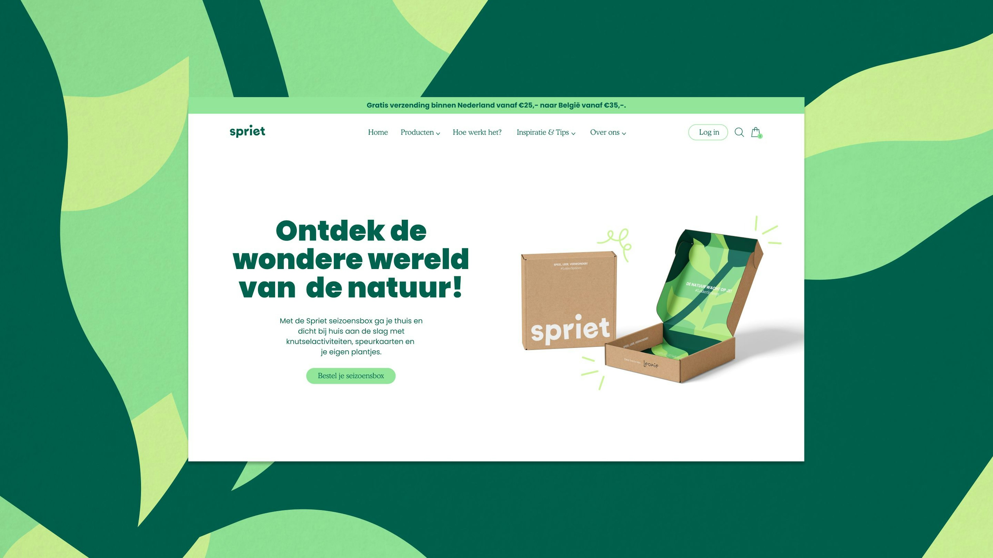 Design for the Spriet website.