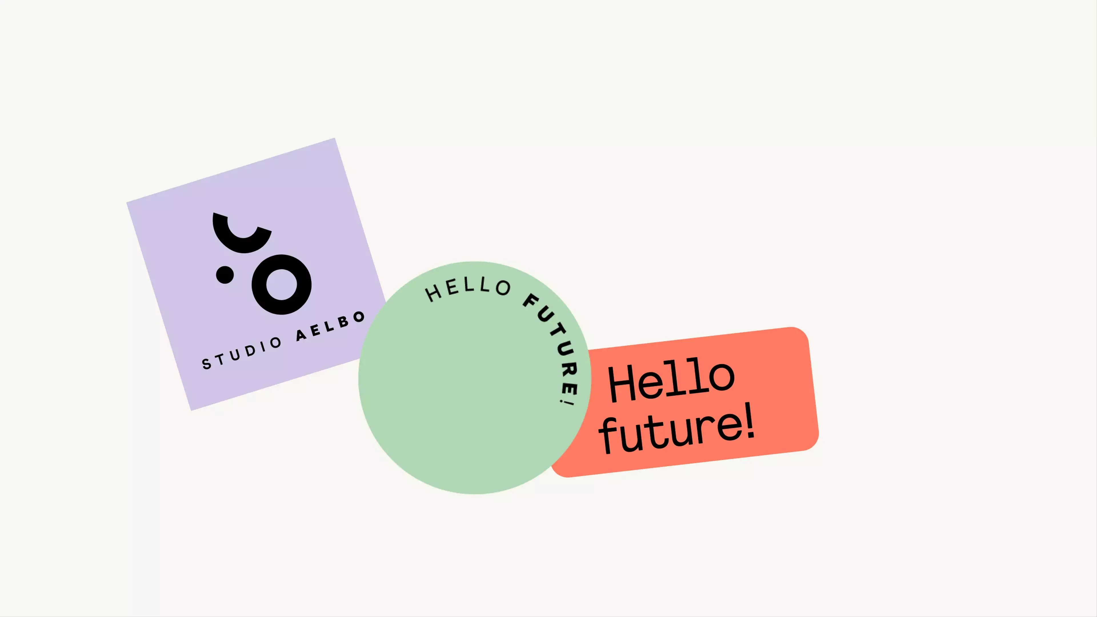 A gif with a square sticker and a round sticker and an oval sticker by Studio Aelbo