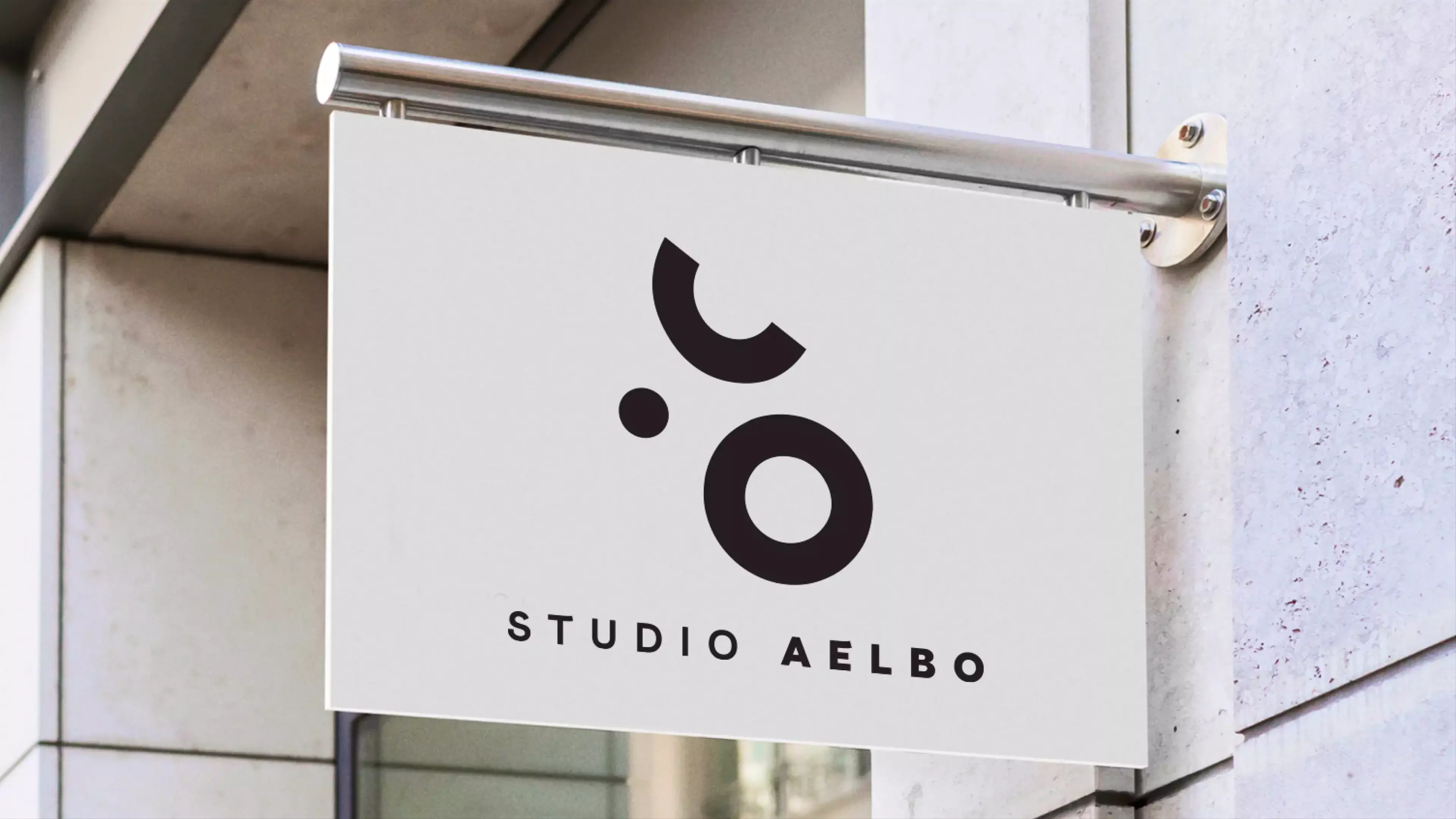 A signing showing the full logo of Studio Aelbo