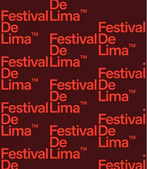 Red "Festival De Lima™" text repeated on a dark brown background in a staggered pattern.